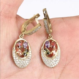 Vintage Jewelry - Sultan Ottoman Ruby Amethyst Silver Drop Earrings Vintage Jewelry - Sultan Ottoman Ruby Amethyst Silver Drop Earrings